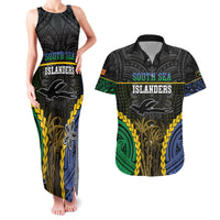 Personalised South Sea Islanders And New Ireland Couples Matching Tank Maxi Dress and Hawaiian Shirt Kanakas Polynesian Pattern