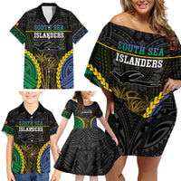 Personalised South Sea Islanders And New Ireland Family Matching Off Shoulder Short Dress and Hawaiian Shirt Kanakas Polynesian Pattern LT05 - Polynesian Pride
