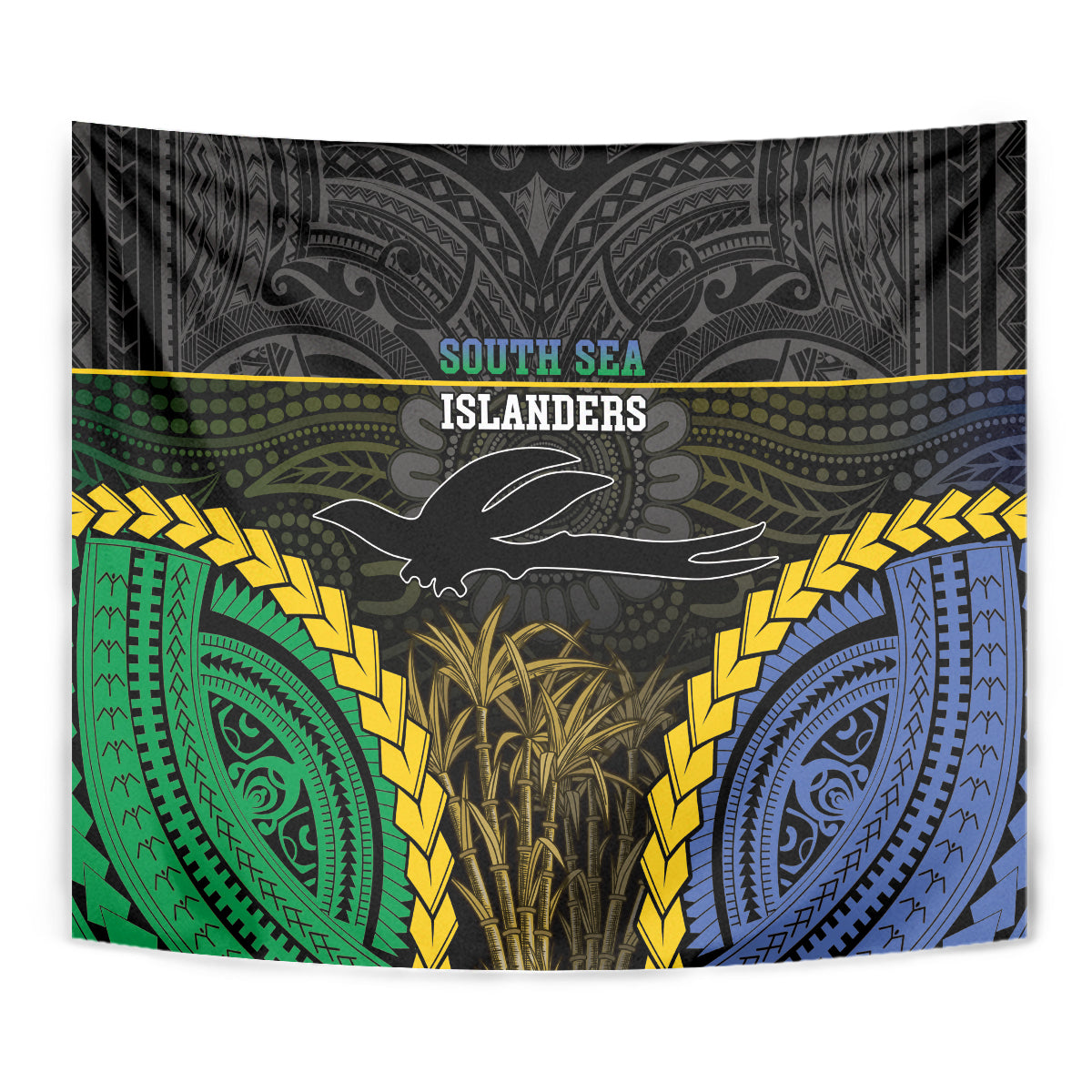 South Sea Islanders And New Ireland Tapestry Kanakas Polynesian Pattern