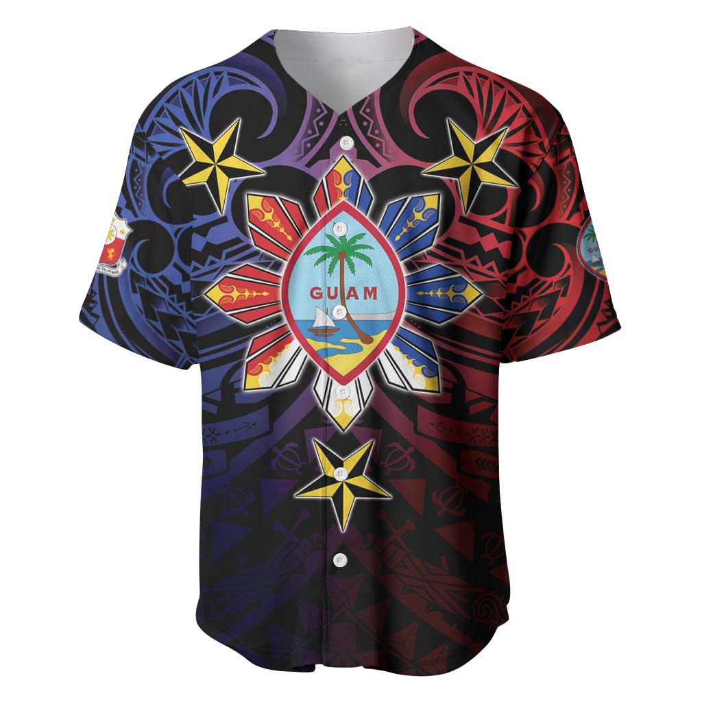Philippines Guam Baseball Jersey Filipino Sun With Guaman Seal