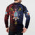 Philippines Guam Button Sweatshirt Filipino Sun With Guaman Seal