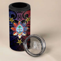 Philippines Guam 4 in 1 Can Cooler Tumbler Filipino Sun With Guaman Seal