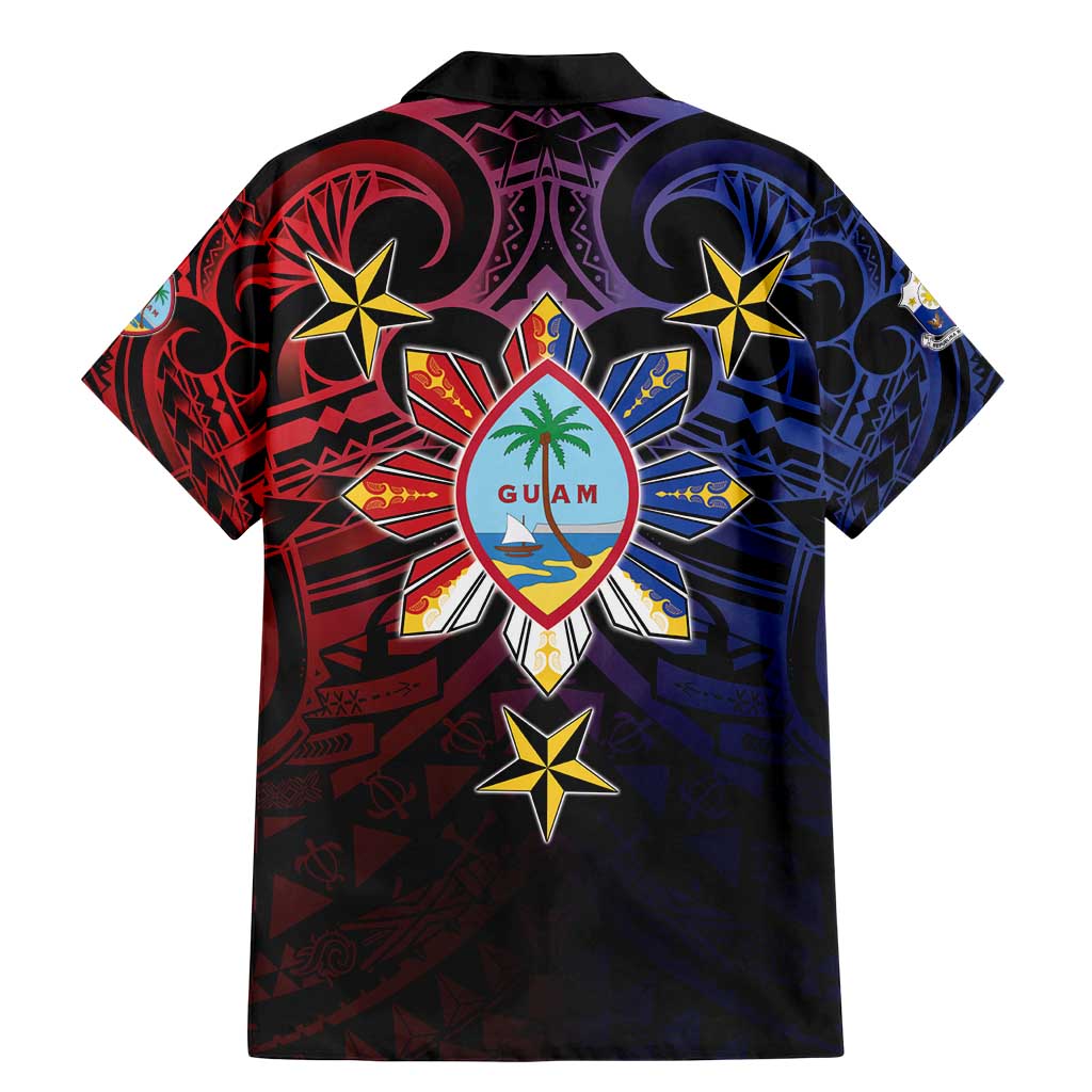Philippines Guam Family Matching Mermaid Dress and Hawaiian Shirt Filipino Sun With Guaman Seal LT05 - Polynesian Pride