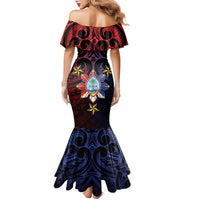 Philippines Guam Family Matching Mermaid Dress and Hawaiian Shirt Filipino Sun With Guaman Seal LT05 - Polynesian Pride