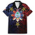 Philippines Guam Family Matching Off The Shoulder Long Sleeve Dress and Hawaiian Shirt Filipino Sun With Guaman Seal