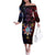 Philippines Guam Family Matching Off The Shoulder Long Sleeve Dress and Hawaiian Shirt Filipino Sun With Guaman Seal