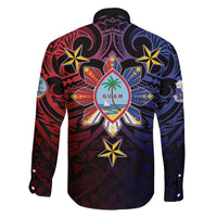 Philippines Guam Family Matching Off Shoulder Maxi Dress and Hawaiian Shirt Filipino Sun With Guaman Seal