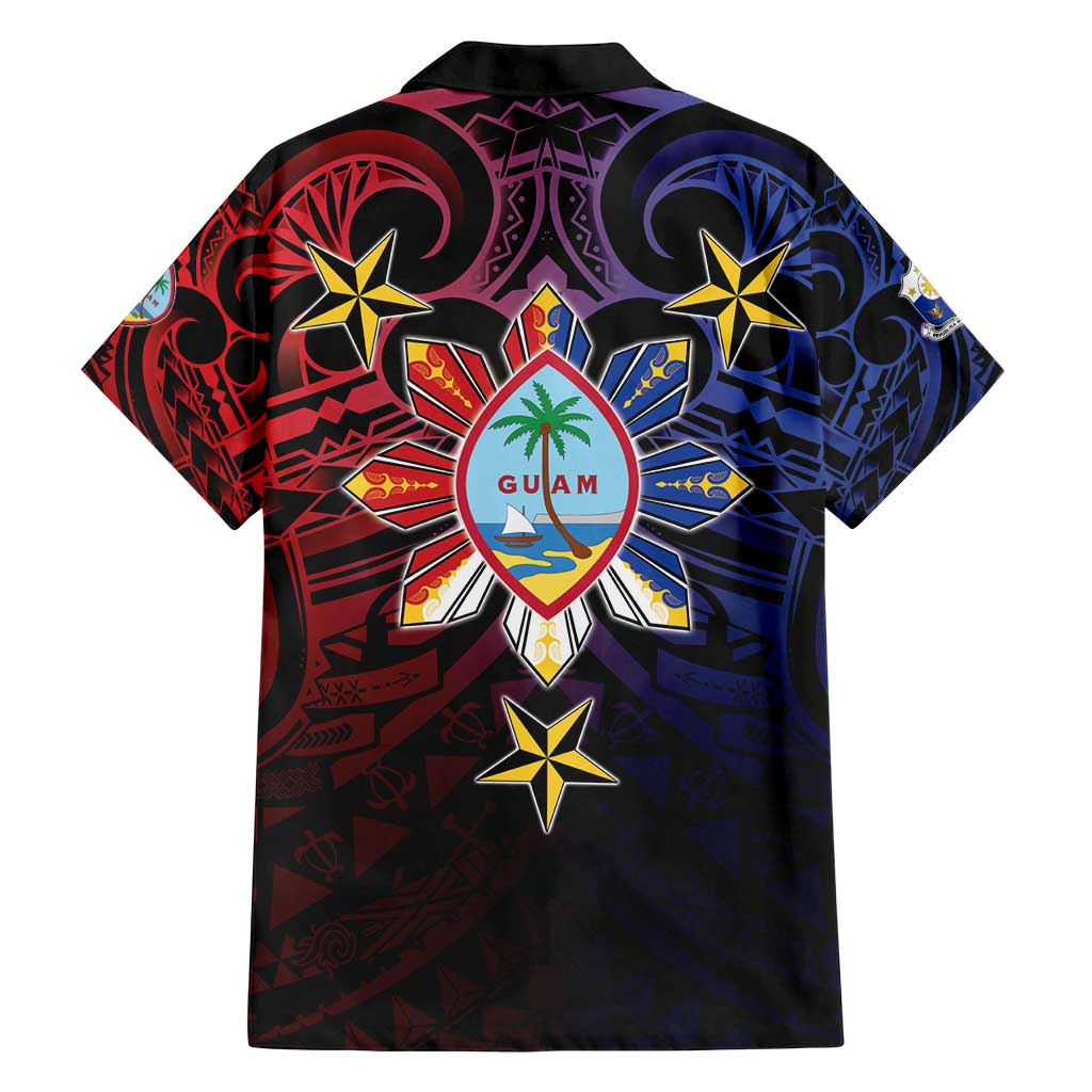 Philippines Guam Family Matching Tank Maxi Dress and Hawaiian Shirt Filipino Sun With Guaman Seal LT05 - Polynesian Pride