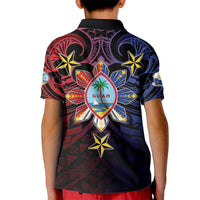 Philippines Guam Kid Polo Shirt Filipino Sun With Guaman Seal