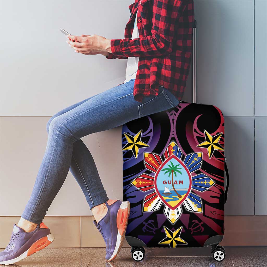 Philippines Guam Luggage Cover Filipino Sun With Guaman Seal