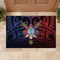Philippines Guam Rubber Doormat Filipino Sun With Guaman Seal