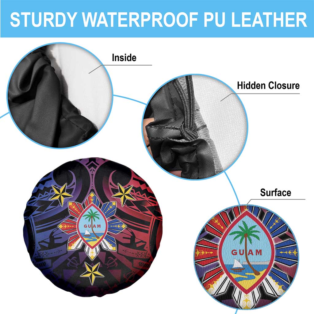 Philippines Guam Spare Tire Cover Filipino Sun With Guaman Seal