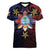 Philippines Guam Women V-Neck T-Shirt Filipino Sun With Guaman Seal
