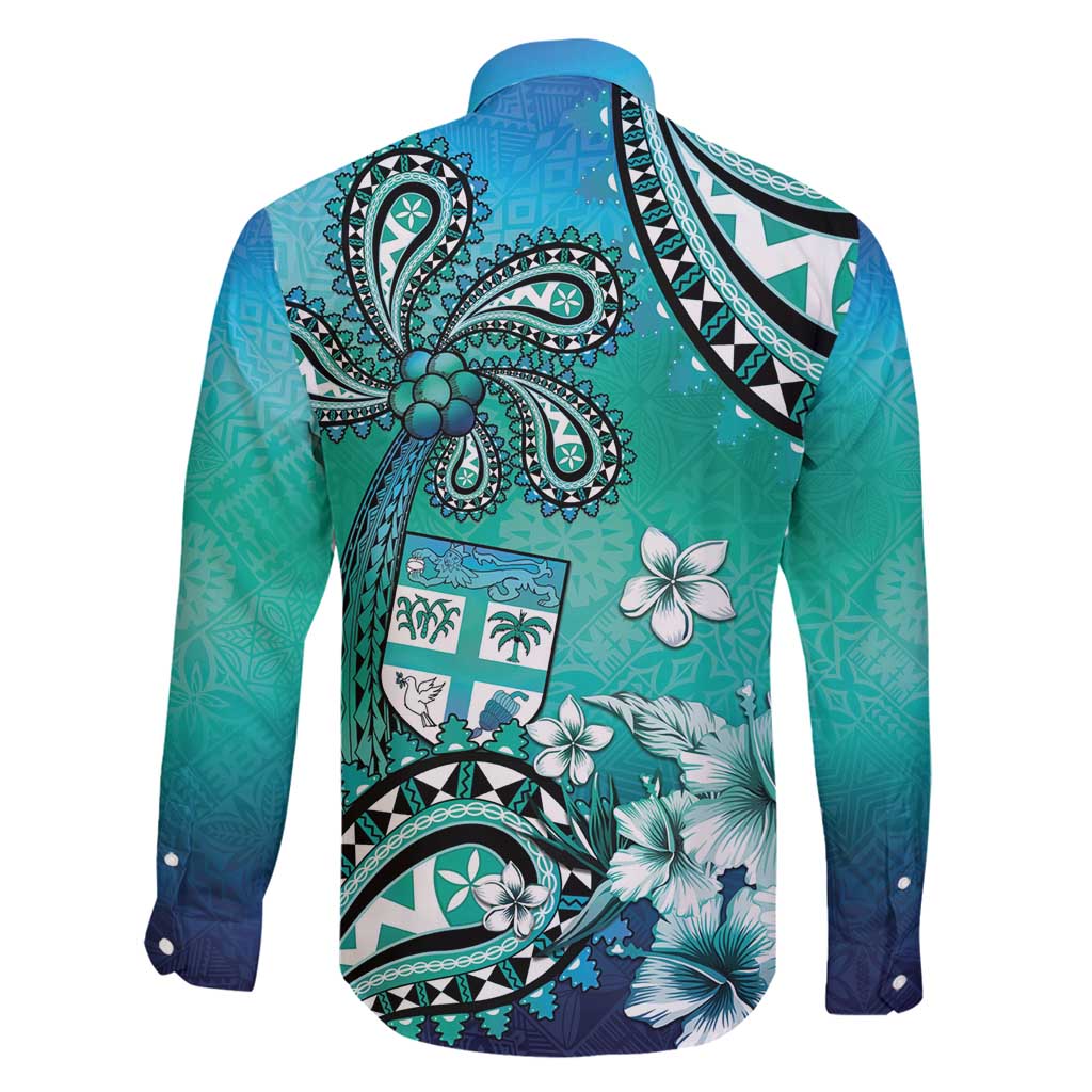 Fiji Born Indian Family Matching Long Sleeve Bodycon Dress and Hawaiian Shirt Palm Paisley With Tapa Pattern LT05 - Polynesian Pride