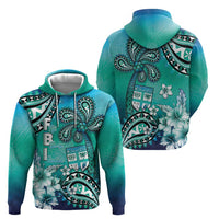Fiji Born Indian Hoodie Palm Paisley With Tapa Pattern