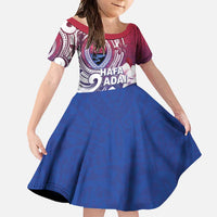 Guam Gadao Family Matching Long Sleeve Bodycon Dress and Hawaiian Shirt Hafa Adai Micronesian Tribal Pattern