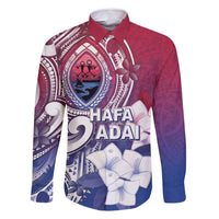 Guam Gadao Family Matching Long Sleeve Bodycon Dress and Hawaiian Shirt Hafa Adai Micronesian Tribal Pattern