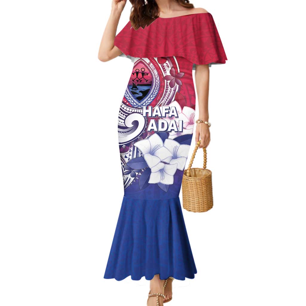 Guam Gadao Family Matching Mermaid Dress and Hawaiian Shirt Hafa Adai Micronesian Tribal Pattern