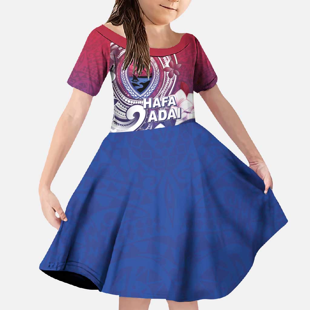 Guam Gadao Family Matching Off Shoulder Maxi Dress and Hawaiian Shirt Hafa Adai Micronesian Tribal Pattern