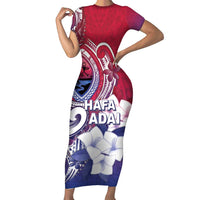 Guam Gadao Family Matching Short Sleeve Bodycon Dress and Hawaiian Shirt Hafa Adai Micronesian Tribal Pattern