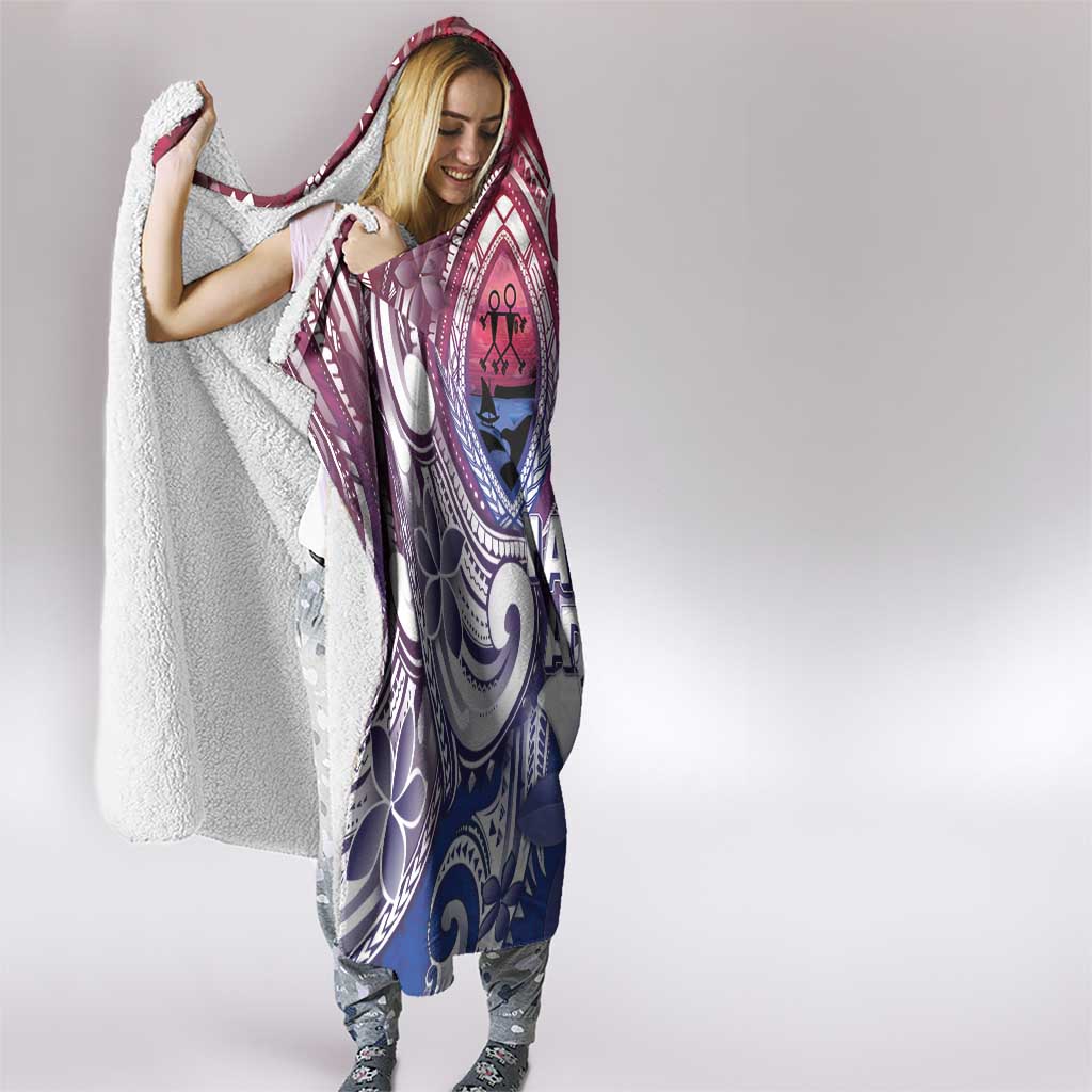 Guam Gadao Hooded Blanket Hafa Adai Micronesian Tribal Pattern