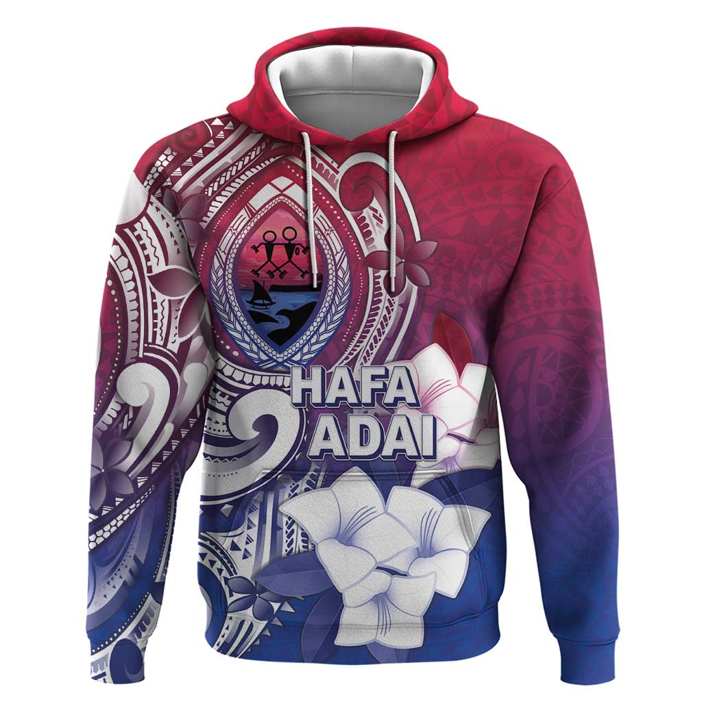 Guam Gadao Hoodie Hafa Adai Micronesian Tribal Pattern