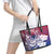 Guam Gadao Leather Tote Bag Hafa Adai Micronesian Tribal Pattern