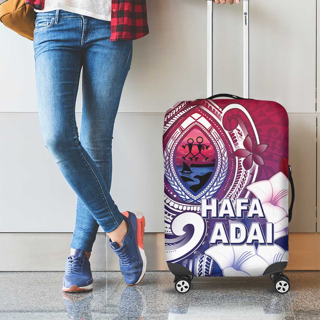 Guam Gadao Luggage Cover Hafa Adai Micronesian Tribal Pattern