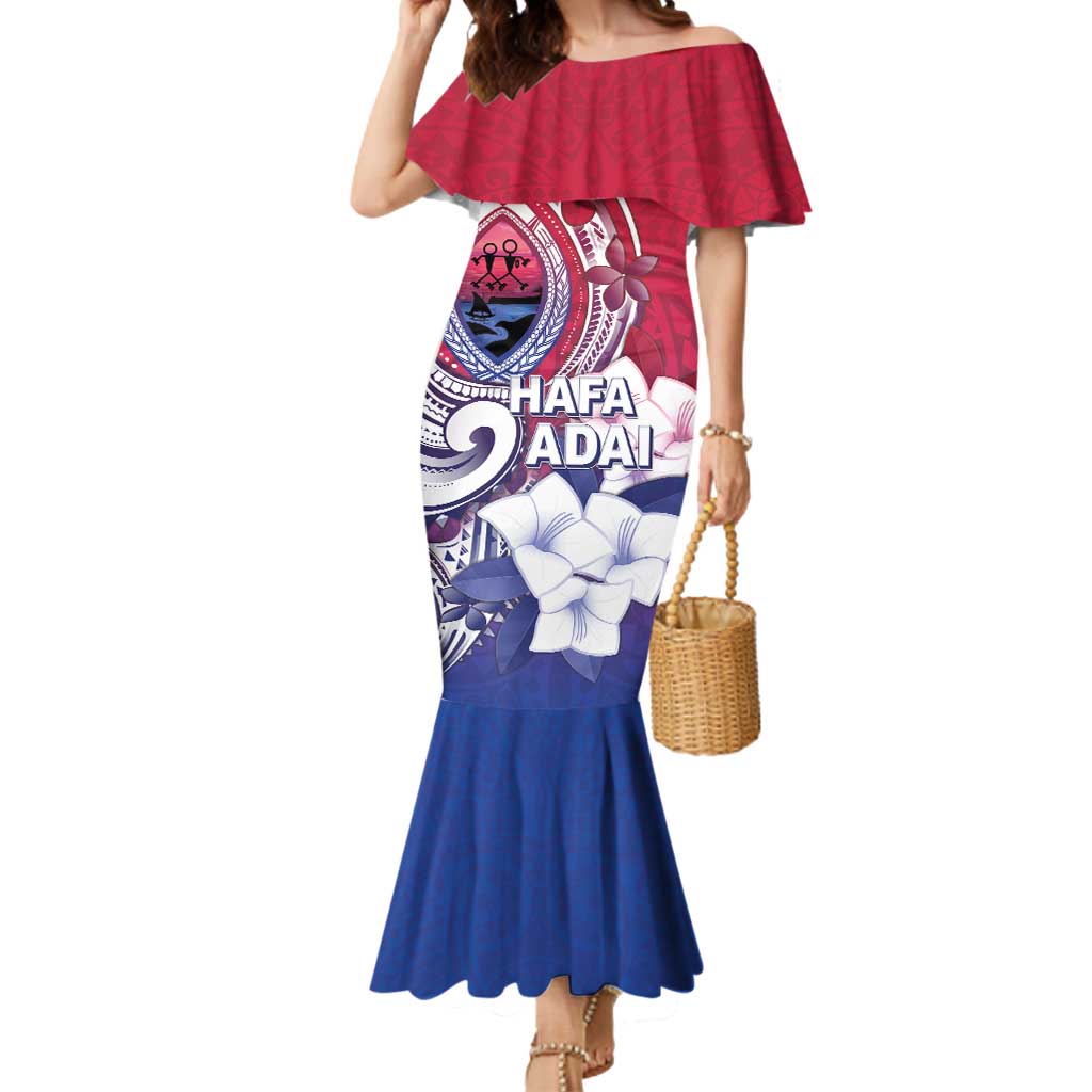 Guam Gadao Mermaid Dress Hafa Adai Micronesian Tribal Pattern