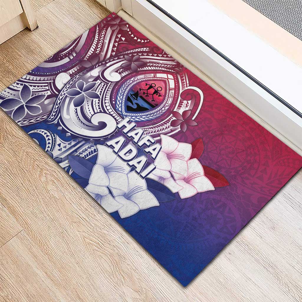 Guam Gadao Rubber Doormat Hafa Adai Micronesian Tribal Pattern