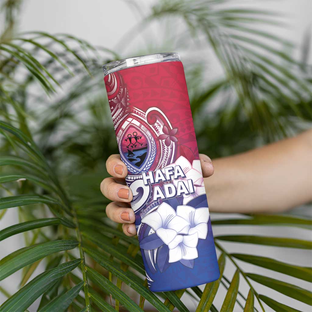 Guam Gadao Skinny Tumbler Hafa Adai Micronesian Tribal Pattern