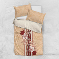 Tonga Language Week Bedding Set Hibiscus Tongan Ngatu Pattern