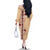 Tonga Language Week Family Matching Off The Shoulder Long Sleeve Dress and Hawaiian Shirt Hibiscus Tongan Ngatu Pattern