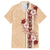Tonga Language Week Family Matching Off Shoulder Maxi Dress and Hawaiian Shirt Hibiscus Tongan Ngatu Pattern