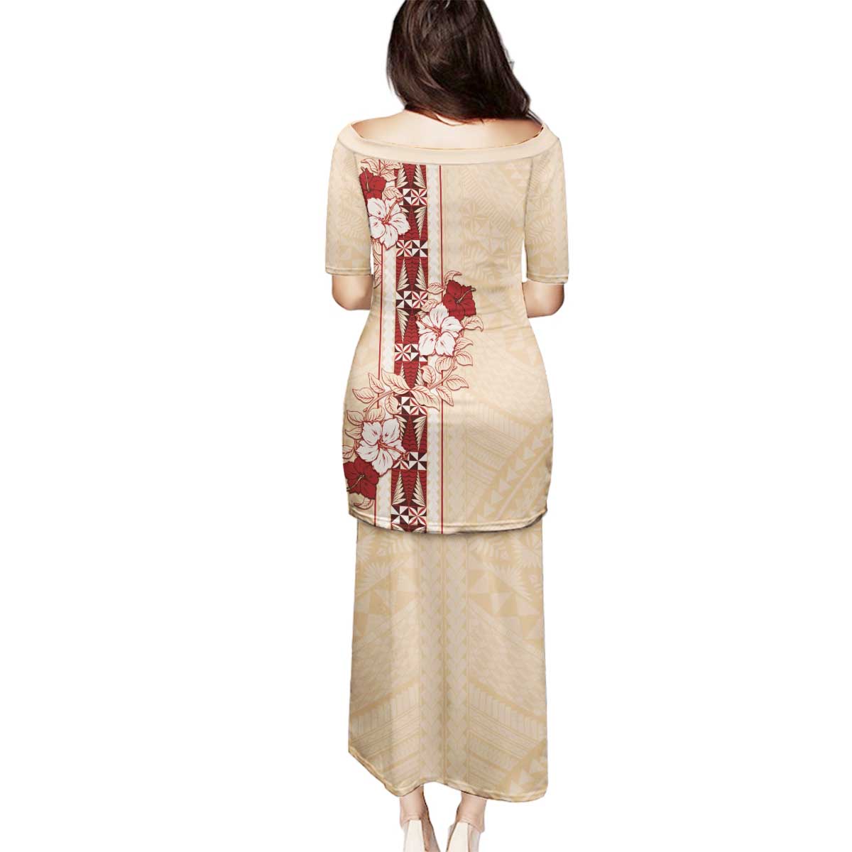 Tonga Language Week Family Matching Puletasi and Hawaiian Shirt Hibiscus Tongan Ngatu Pattern LT05 - Polynesian Pride