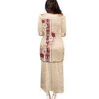 Tonga Language Week Family Matching Puletasi and Hawaiian Shirt Hibiscus Tongan Ngatu Pattern LT05 - Polynesian Pride