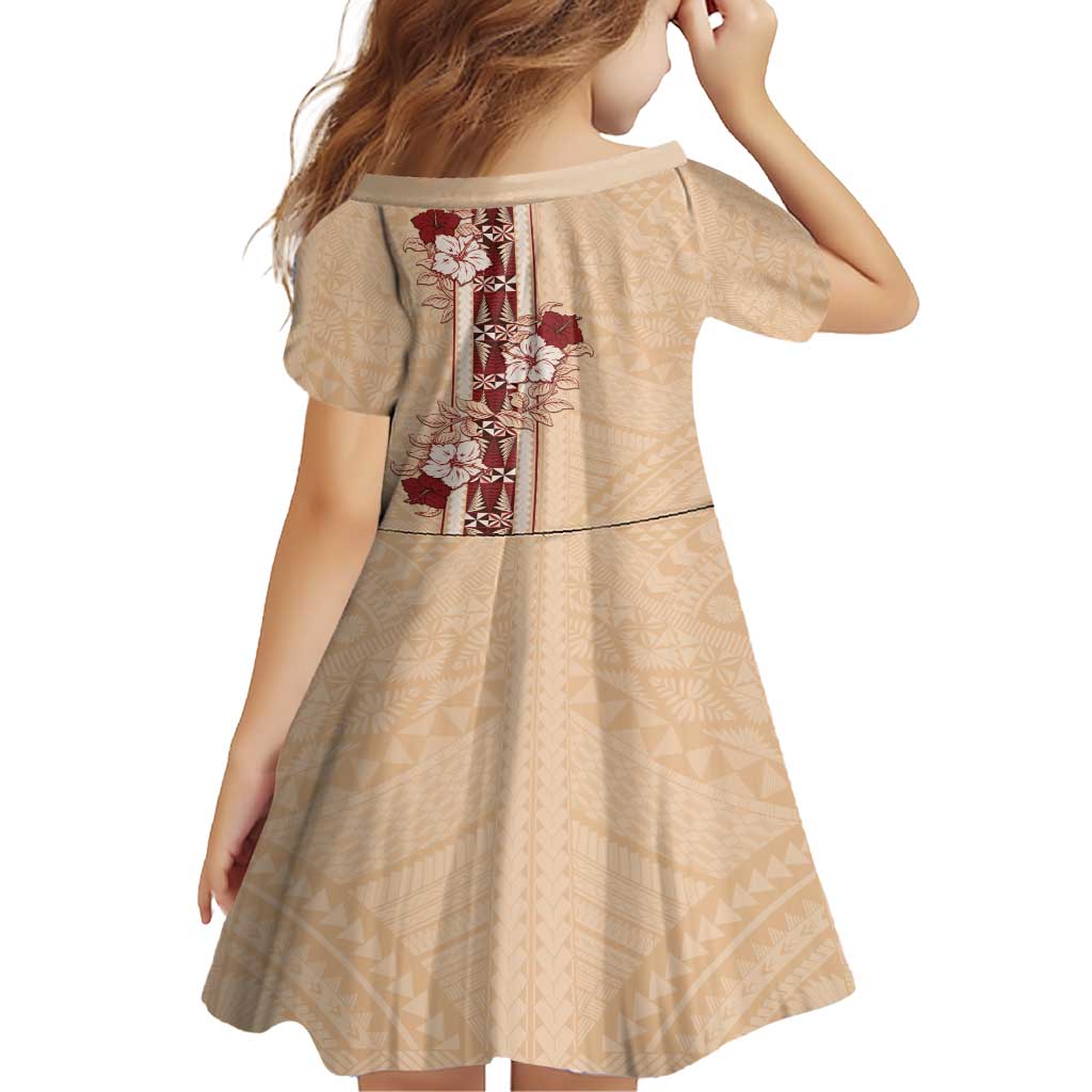 Tonga Language Week Family Matching Short Sleeve Bodycon Dress and Hawaiian Shirt Hibiscus Tongan Ngatu Pattern