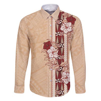 Tonga Language Week Family Matching Summer Maxi Dress and Hawaiian Shirt Hibiscus Tongan Ngatu Pattern