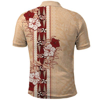 Tonga Language Week Polo Shirt Hibiscus Tongan Ngatu Pattern LT05 - Polynesian Pride