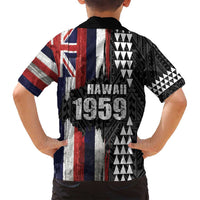Hawaii 1959 Statehood Day Family Matching Long Sleeve Bodycon Dress and Hawaiian Shirt Classic Style LT05 - Polynesian Pride