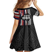 Hawaii 1959 Statehood Day Family Matching Long Sleeve Bodycon Dress and Hawaiian Shirt Classic Style LT05 - Polynesian Pride