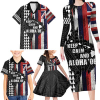 Hawaii 1959 Statehood Day Family Matching Long Sleeve Bodycon Dress and Hawaiian Shirt Classic Style LT05 - Polynesian Pride