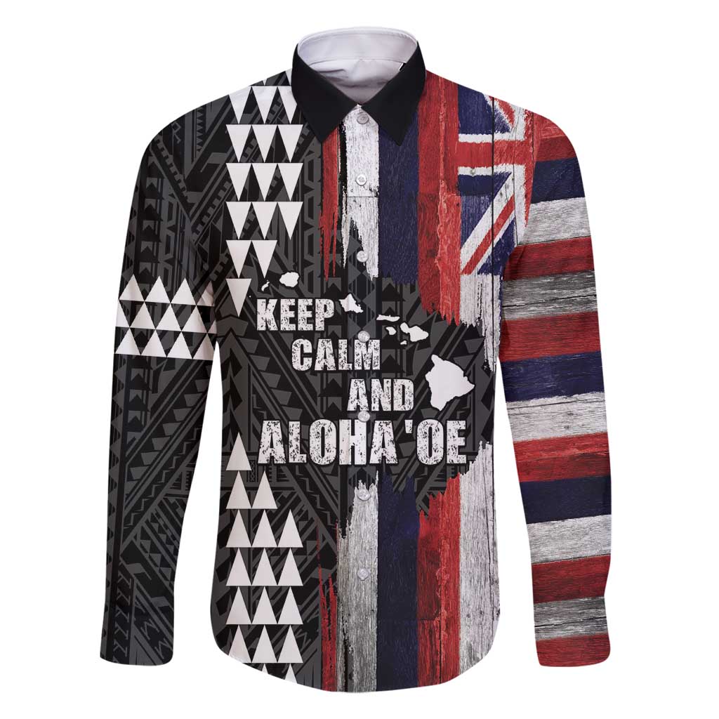 Hawaii 1959 Statehood Day Family Matching Mermaid Dress and Hawaiian Shirt Classic Style LT05 Dad's Shirt - Long Sleeve Black - Polynesian Pride