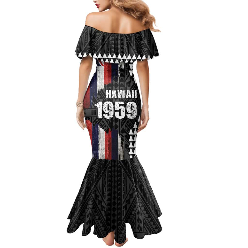 Hawaii 1959 Statehood Day Family Matching Mermaid Dress and Hawaiian Shirt Classic Style LT05 - Polynesian Pride