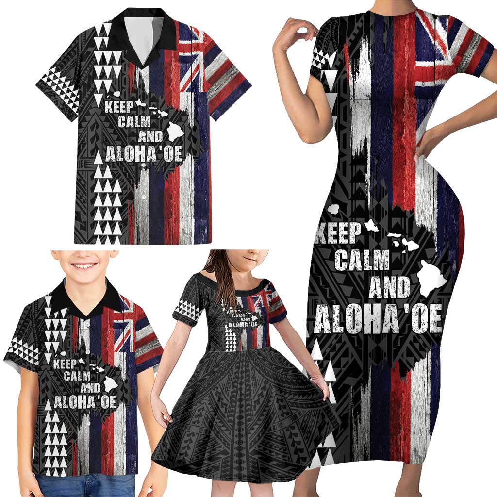 Hawaii 1959 Statehood Day Family Matching Short Sleeve Bodycon Dress and Hawaiian Shirt Classic Style LT05 - Polynesian Pride