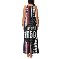 Hawaii 1959 Statehood Day Family Matching Tank Maxi Dress and Hawaiian Shirt Classic Style LT05 - Polynesian Pride