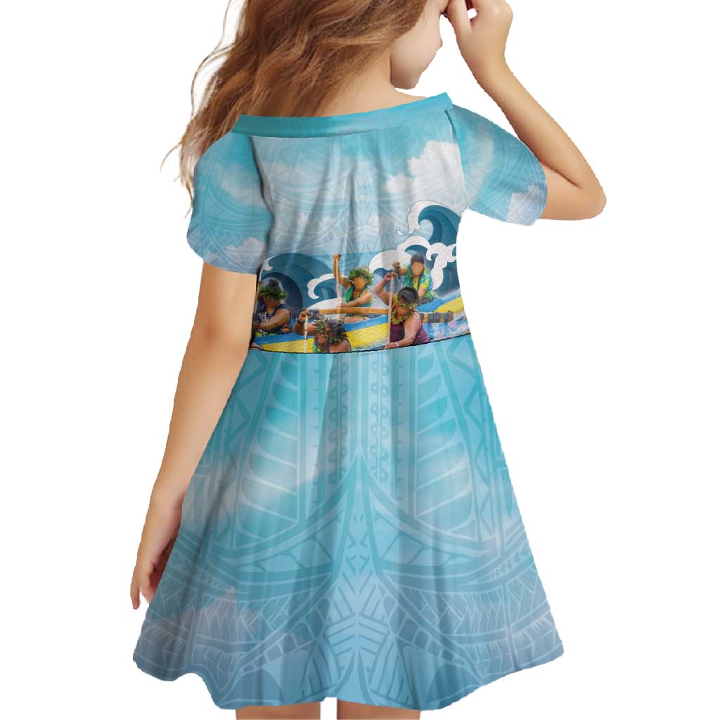 Hawaii Outrigger Canoe Race Family Matching Summer Maxi Dress and Hawaiian Shirt Polynesian Style Watercolor Style LT05 - Polynesian Pride