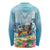 Hawaii Outrigger Canoe Race Long Sleeve Shirt Polynesian Style Watercolor Style