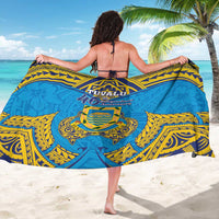 Tuvalu Independence Day Sarong Coat Of Arms With Polynesian Dolphin Tattoo LT05 - Polynesian Pride