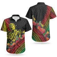 Retro Hawaiian Singer Couples Matching Puletasi and Hawaiian Shirt Polynesian Style Tropical Flowers LT05 - Polynesian Pride